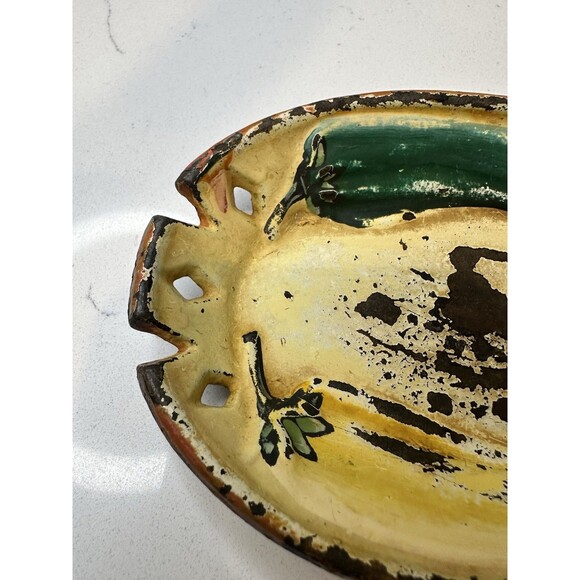 Vintage Mexican Cast Iron Spoon Rest Wall Mount Chili Pepper Design Folk Art - Picture 6 of 8